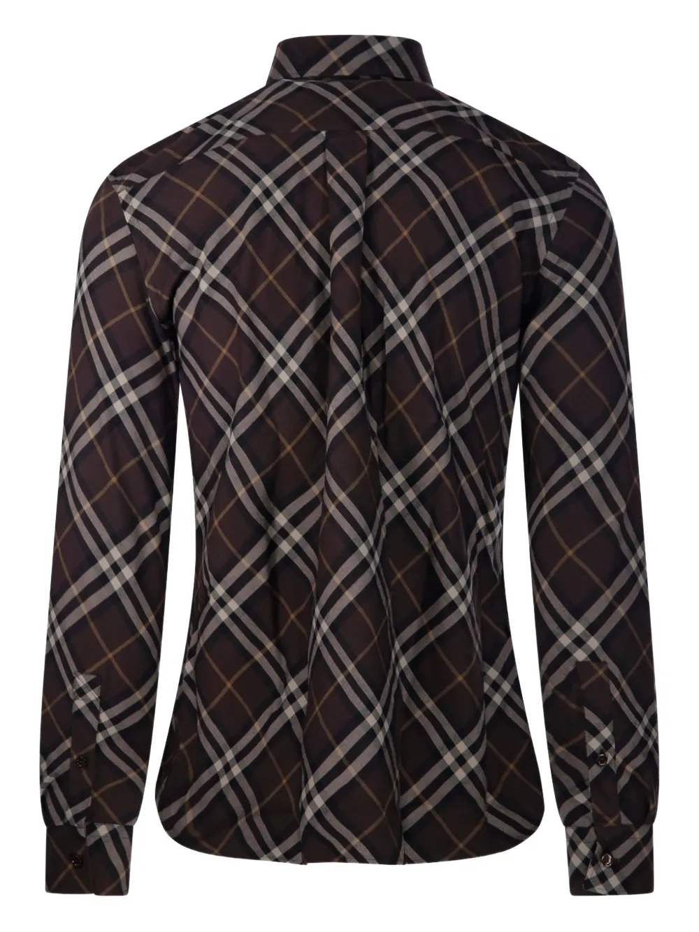 Burberry Geruit overhemd - Bruin