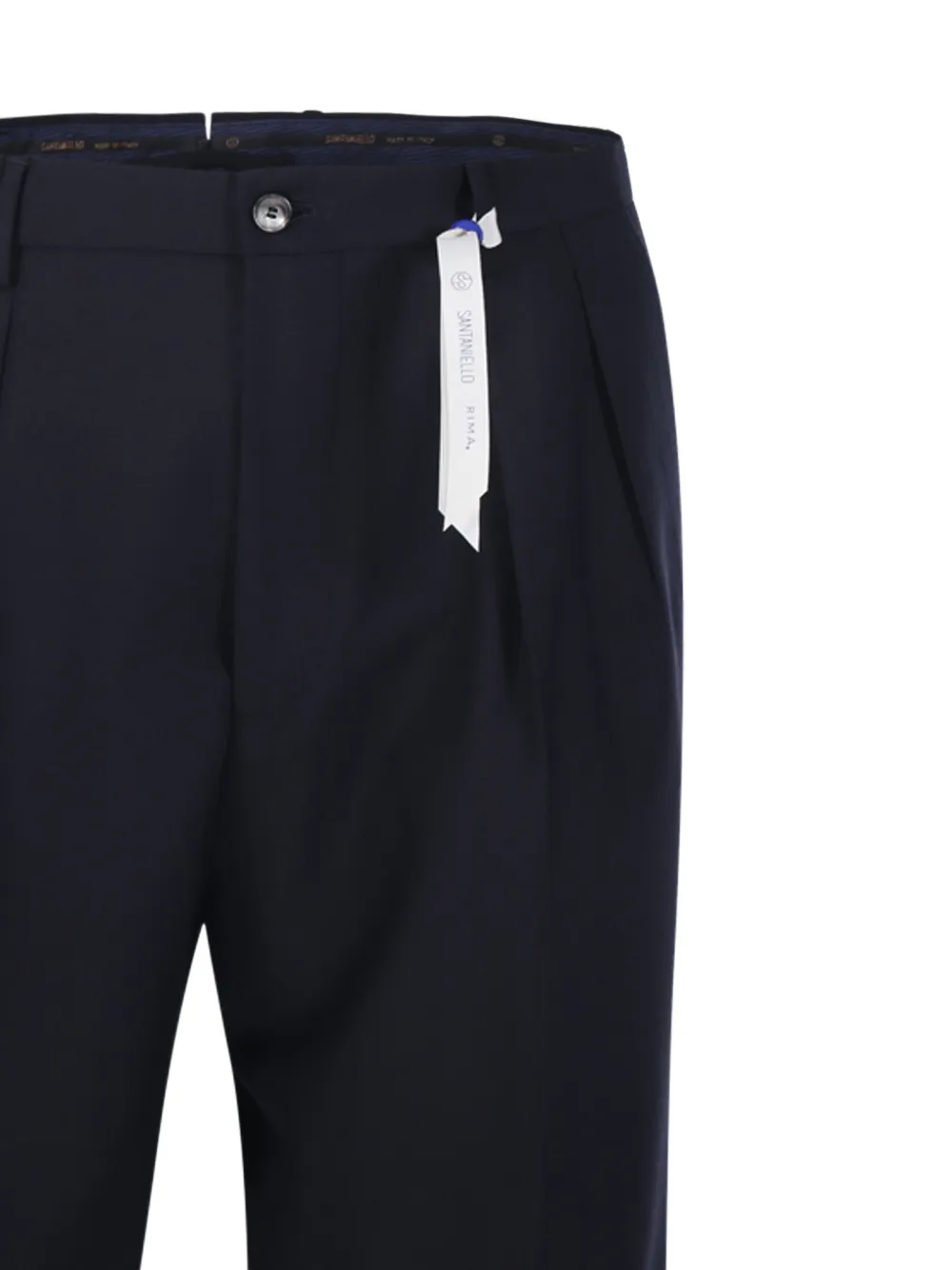 Santaniello Pleated-front Trousers In Blue
