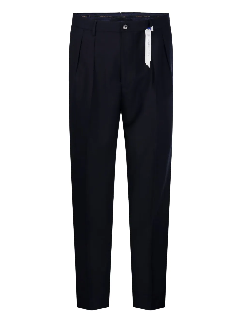 Santaniello Pleated-front Trousers In Blue