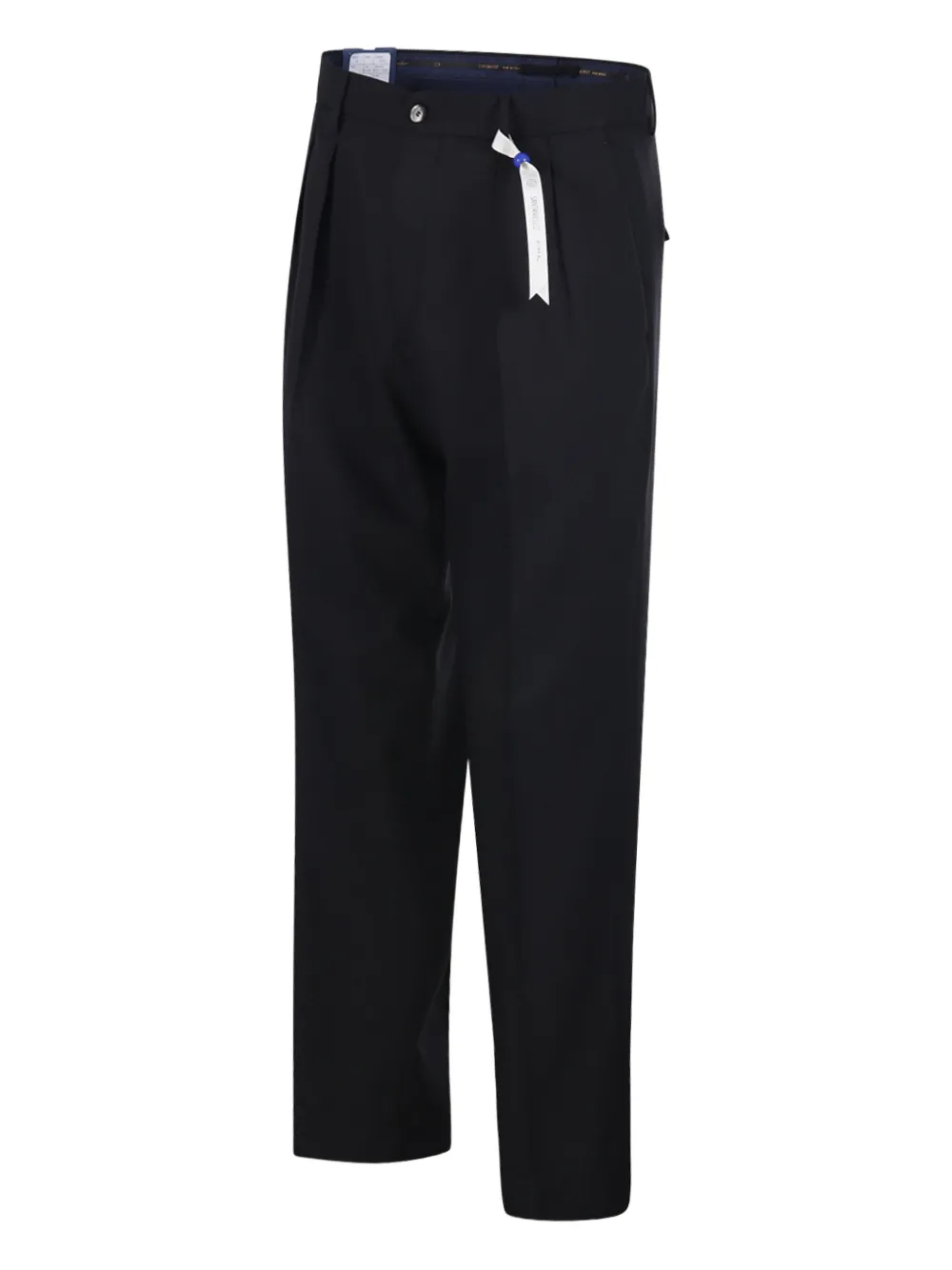 Santaniello Pleated-front Trousers In Black