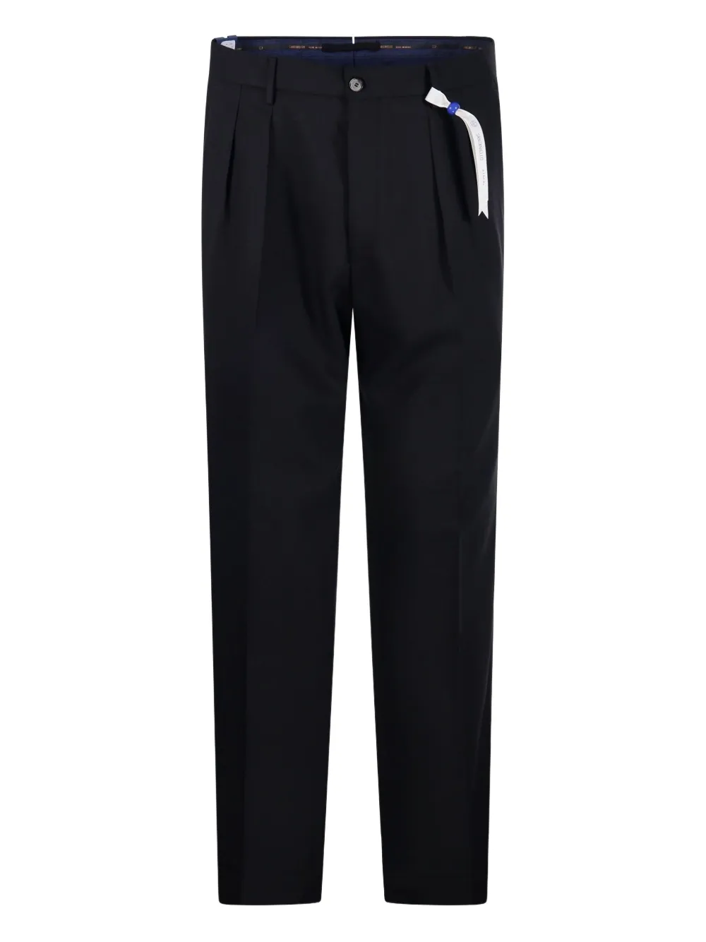 Santaniello Pleated-front Trousers In Black