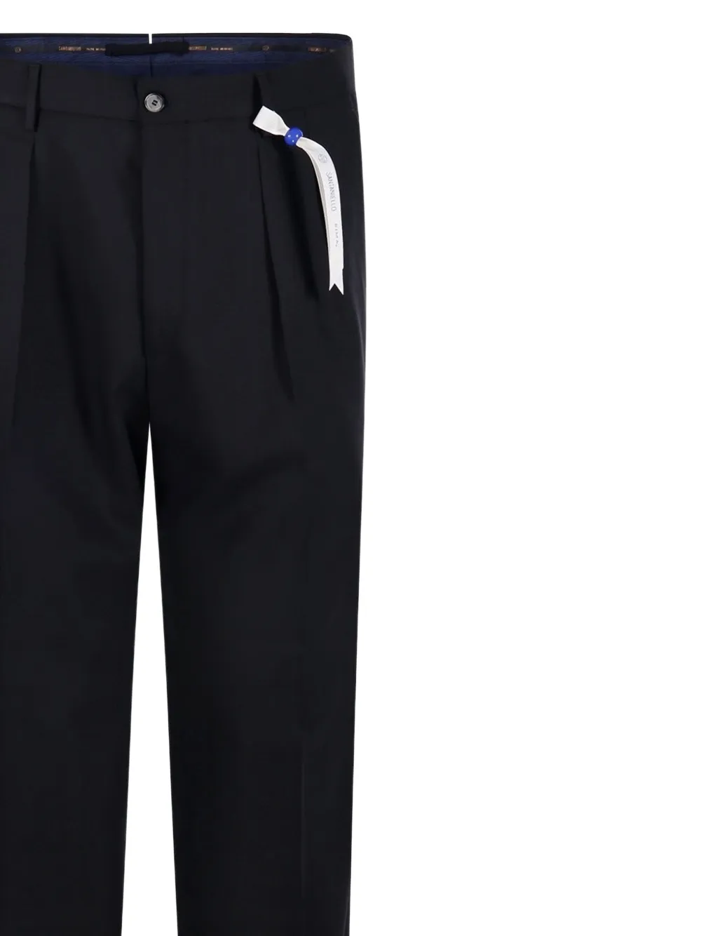Santaniello Broek met geplooide voorkant Zwart