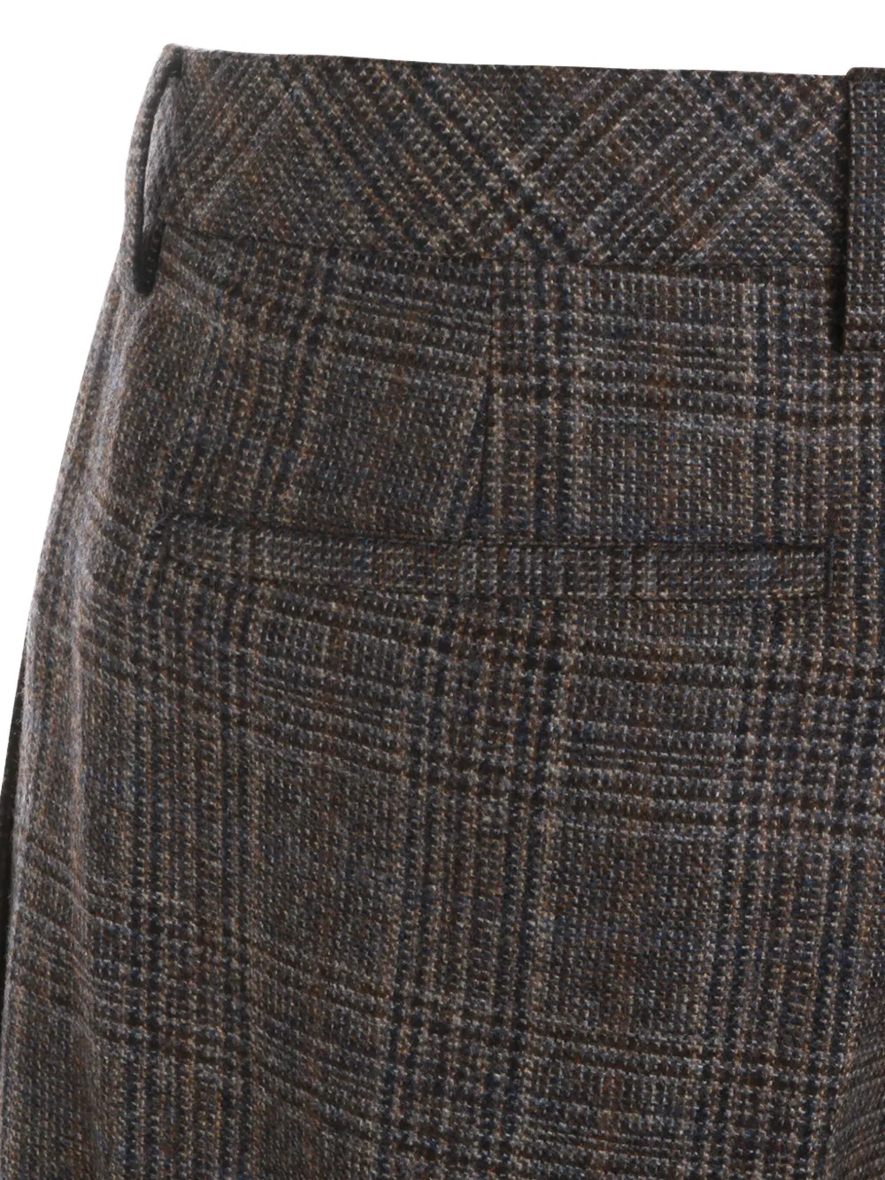 Gta Pantalone Checked Cuffed Pants In Brown