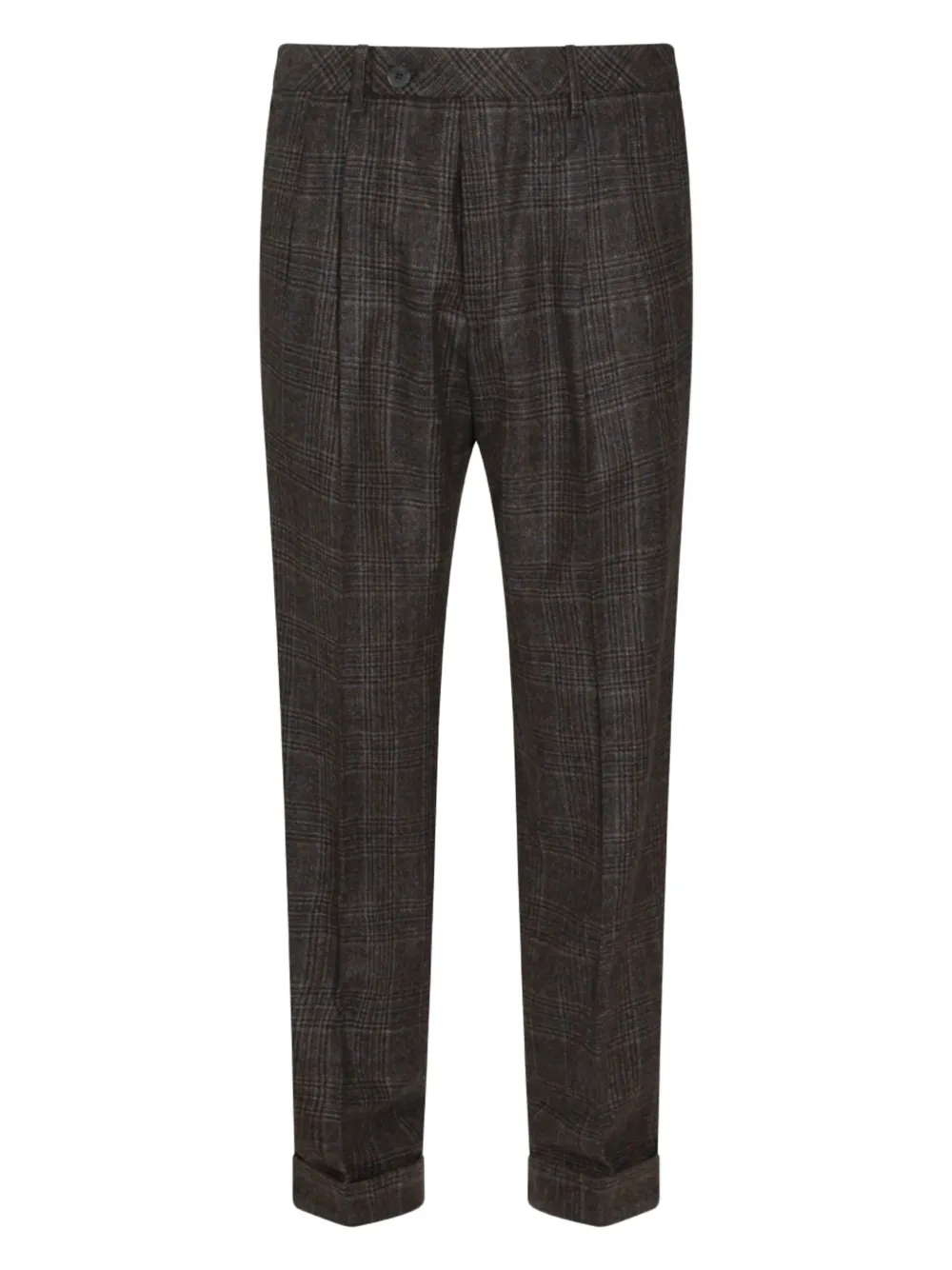 GTA  Pantalone checked cuffed pants | Brown | Image 1
