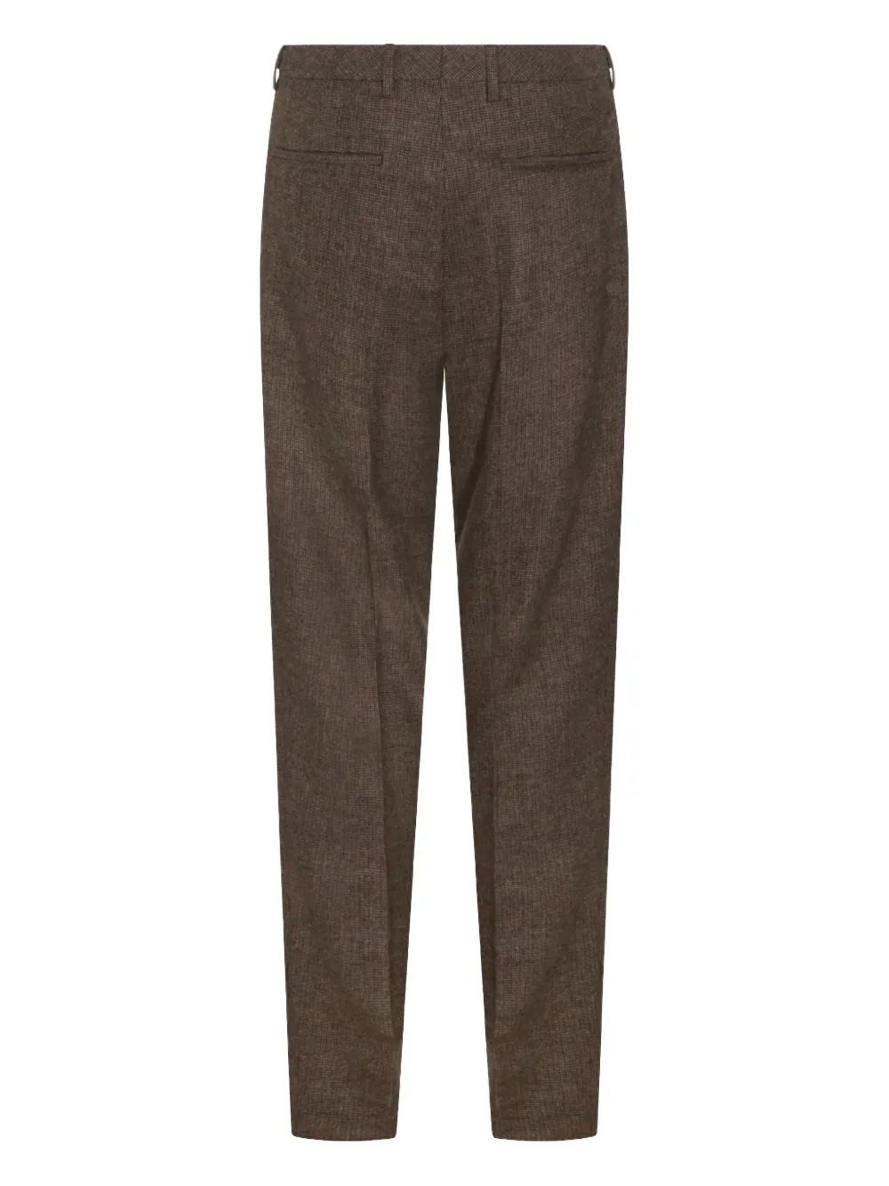Gta Pantalone Herringbone-pattern Pants In Brown
