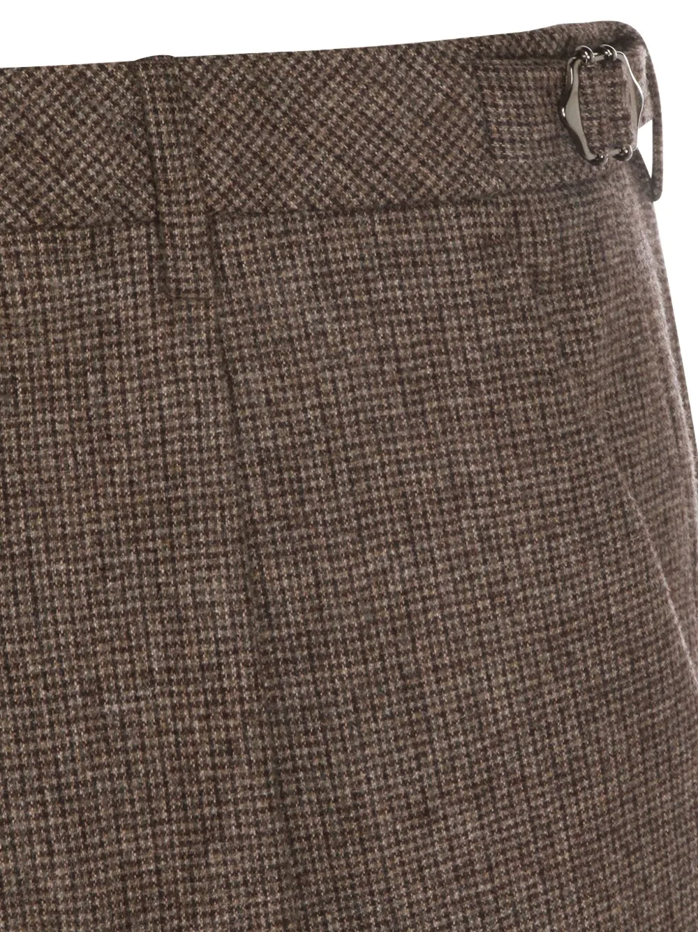 Gta Pantalone Herringbone-pattern Pants In Brown