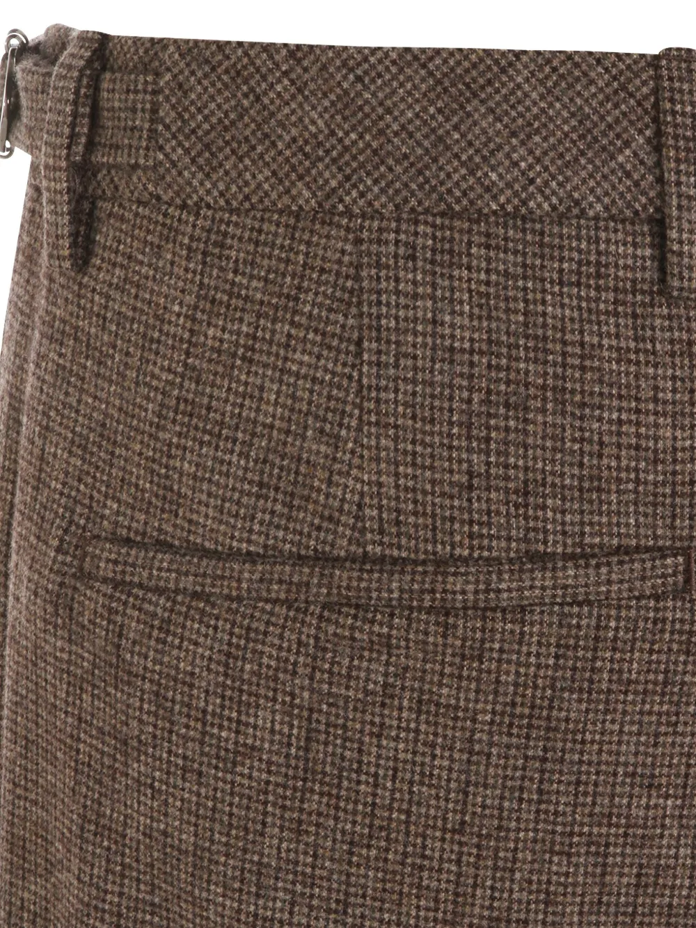 Gta Pantalone Herringbone-pattern Pants In Brown