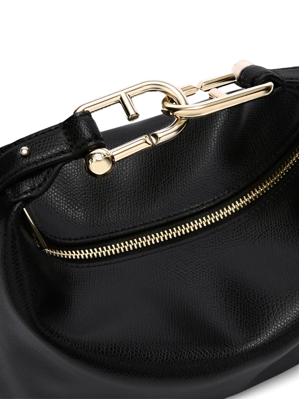 Furla Tonie schoudertas met textuur Zwart
