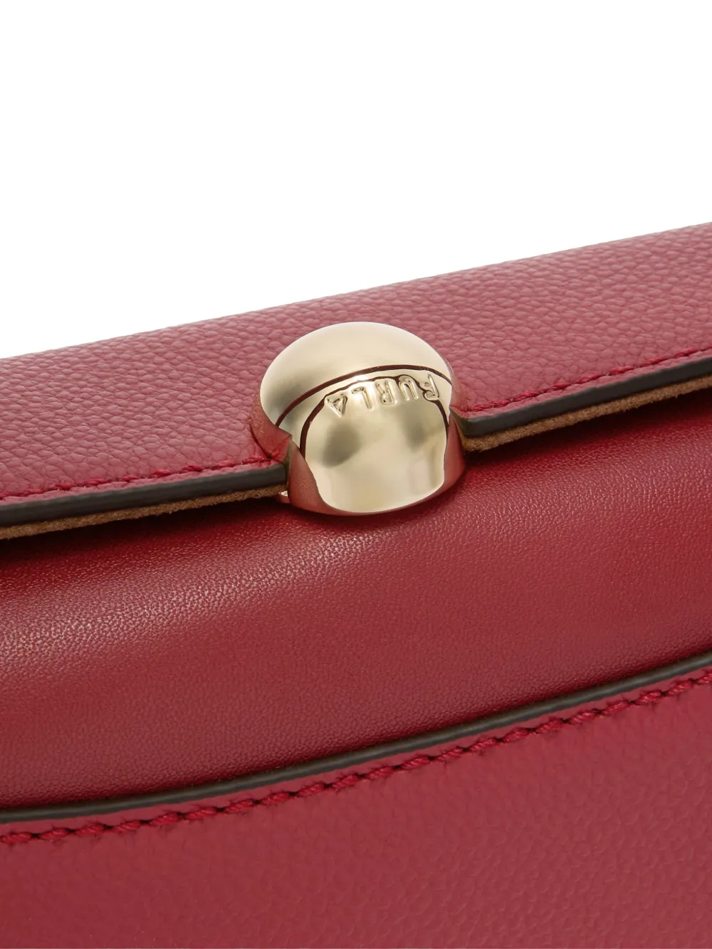 Furla Boston shopper met logodetail Rood