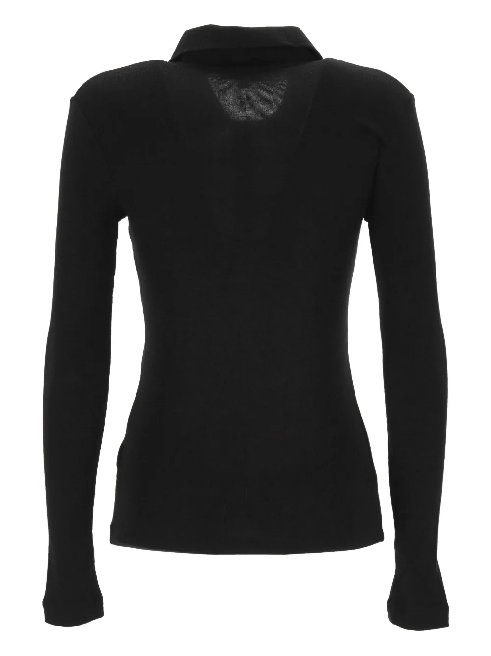 AGOLDE buttoned polo top - Zwart