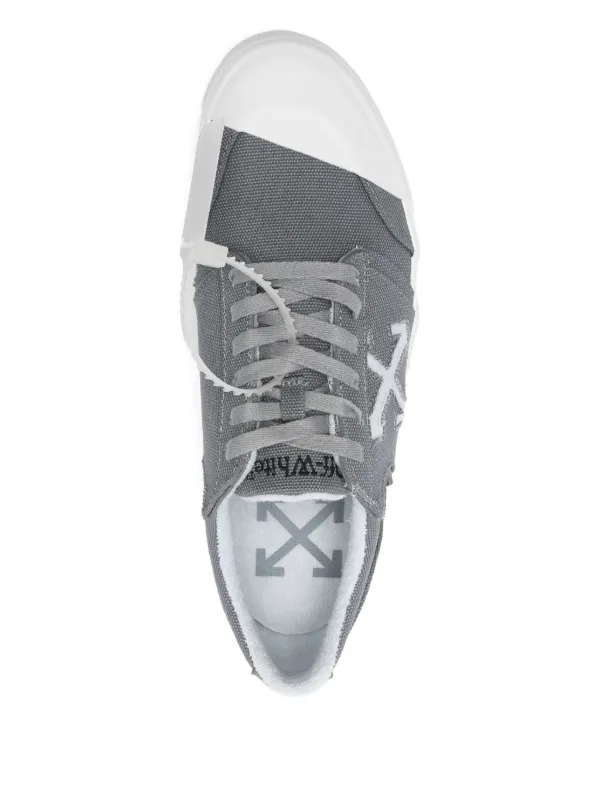 Off-White Vulcanizedanized Undercut stripe-print Sneakers | Grey