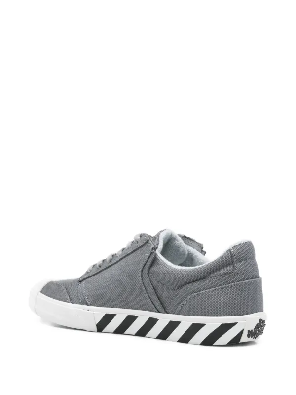 Off-White Vulcanizedanized Undercut stripe-print Sneakers | Grey