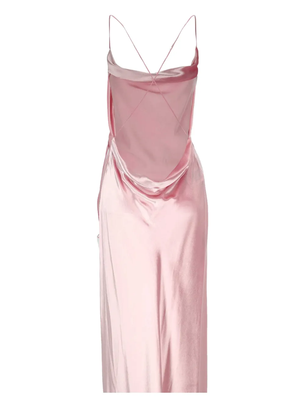 Alberta Ferretti Maxi-jurk met spaghettibandjes en diepe hals - Roze