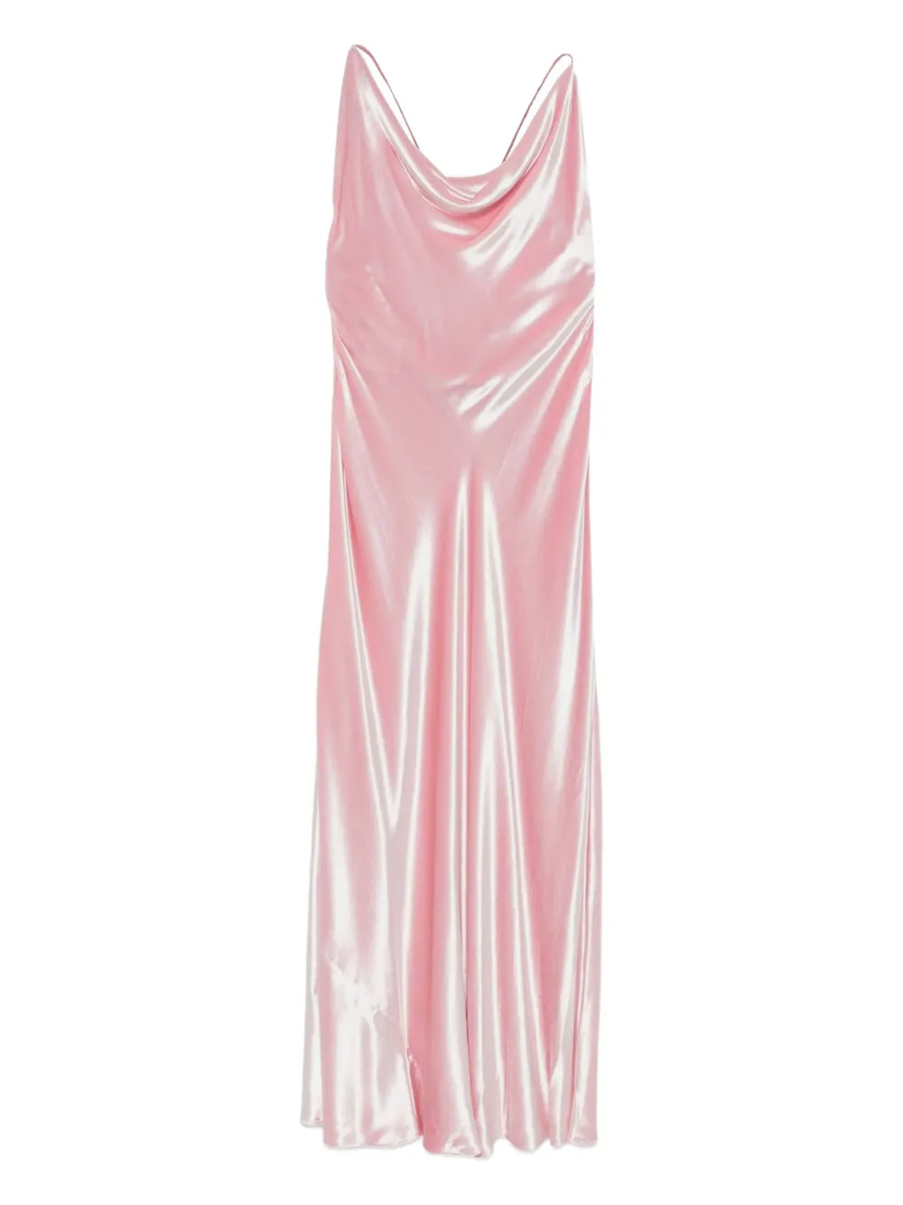 Alberta Ferretti cowl-neck spaghetti-strap maxi dress - Rosa