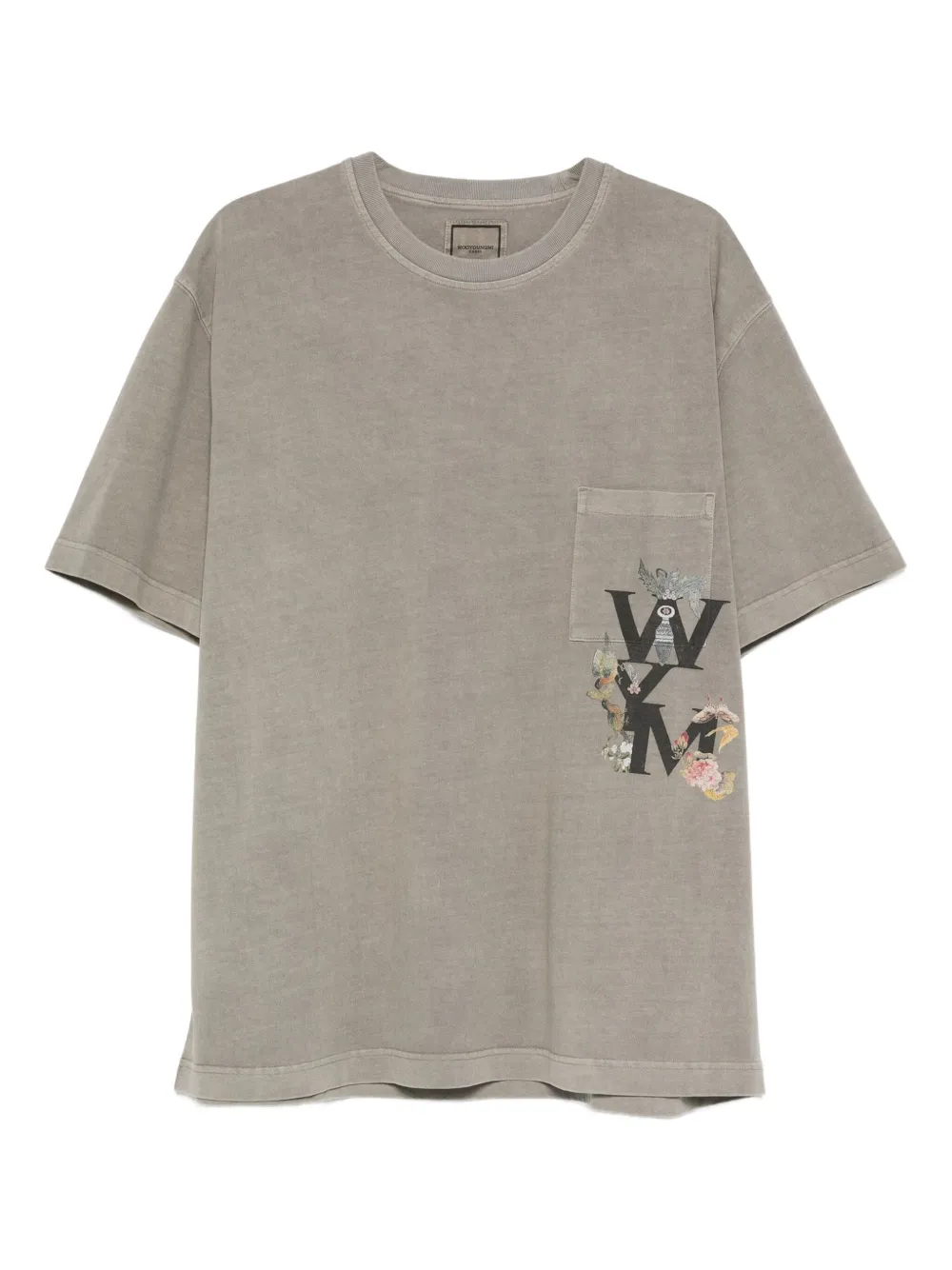 Wooyoungmi playera con diseño floral | neutro | Image 1