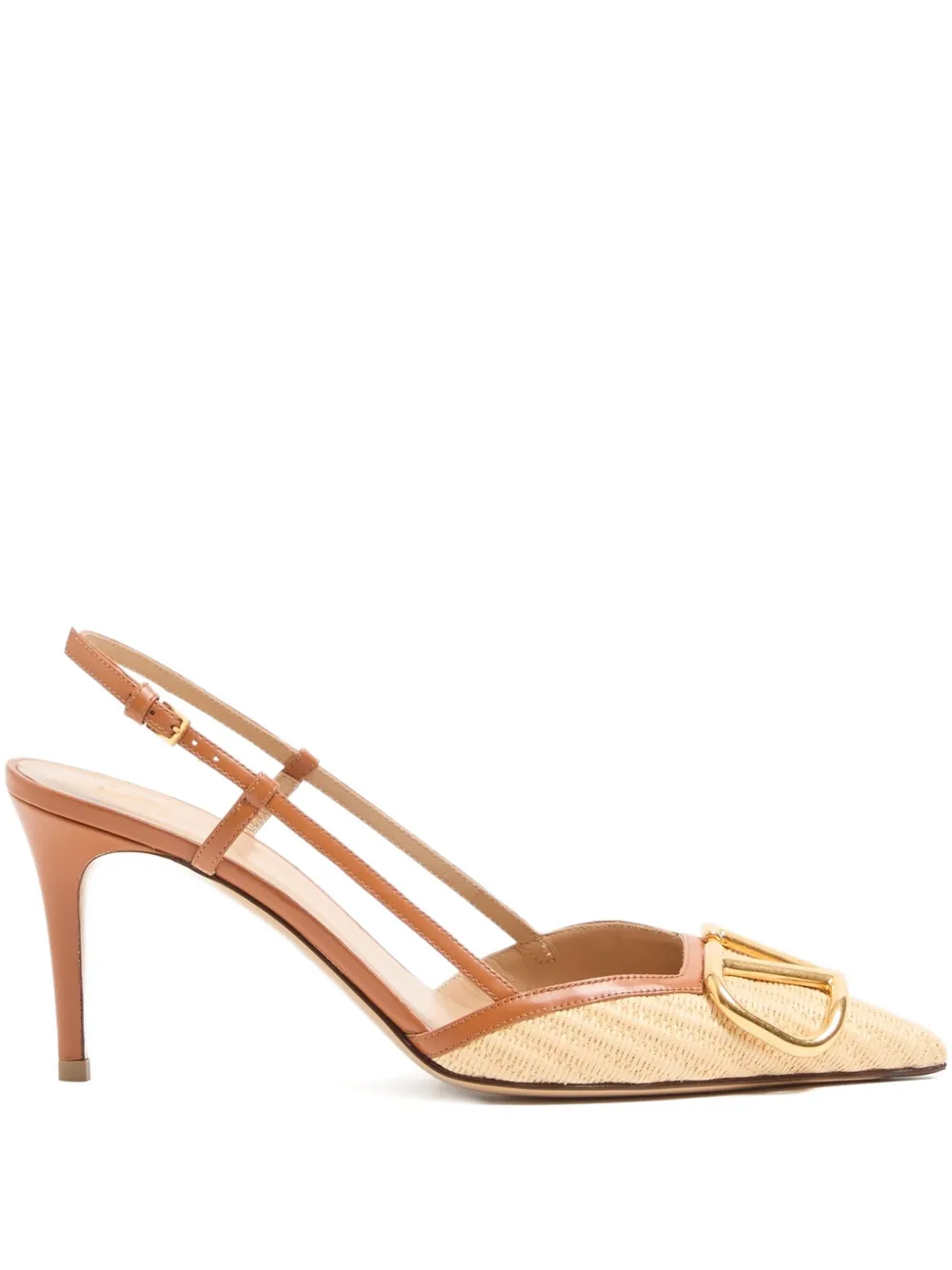 Valentino Garavani VLogo signature slingback pumps Beige