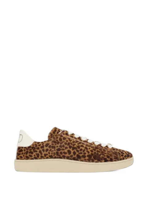 Valentino Garavani Royco trainers in hair calf with fauve eclat print and nappa calfskin