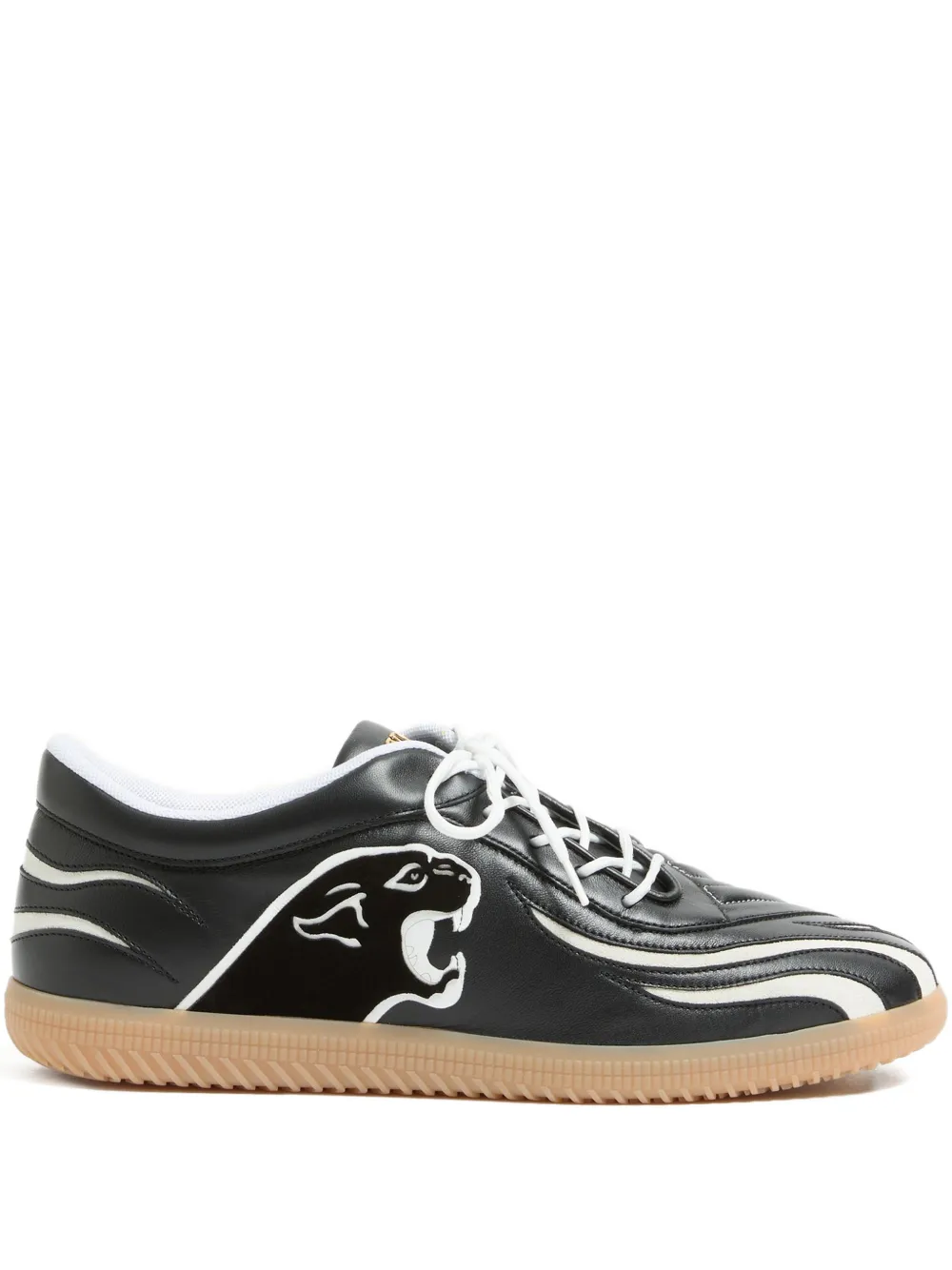 Valentino Garavani Kicky panther-patch leather sneakers - Nero