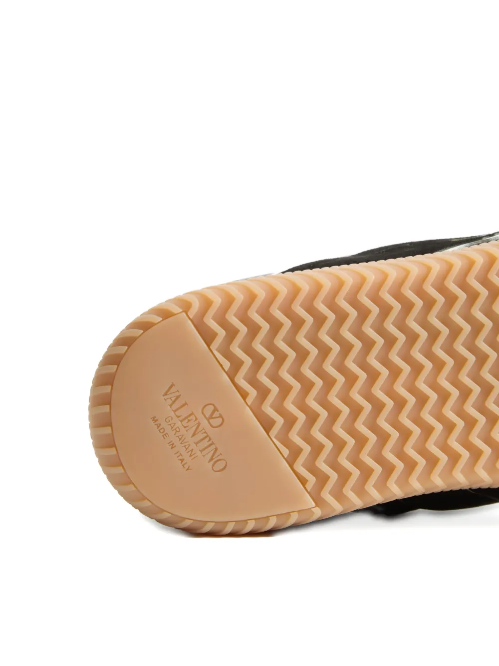 Valentino Garavani Kicky leren sneakers met panterpatch Zwart