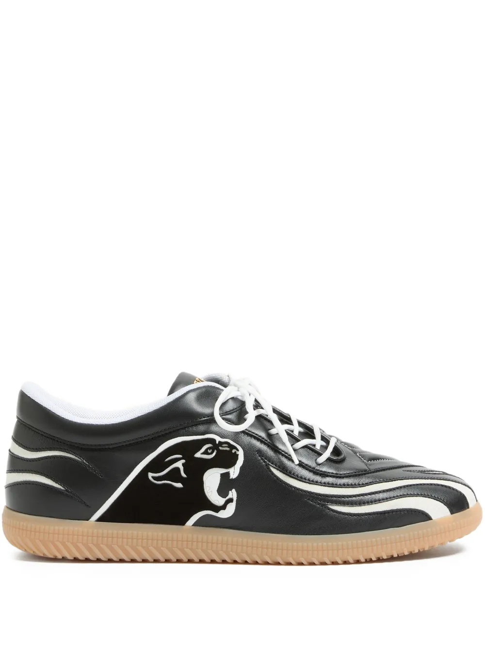 Valentino Garavani Kicky panther-patch leather sneakers - Nero
