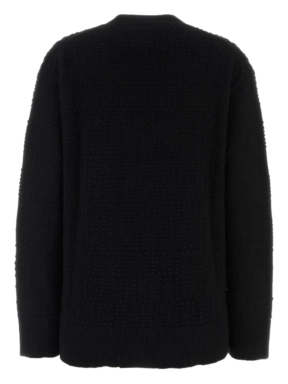 Fendi Black Wool Blend Cardigan In Black