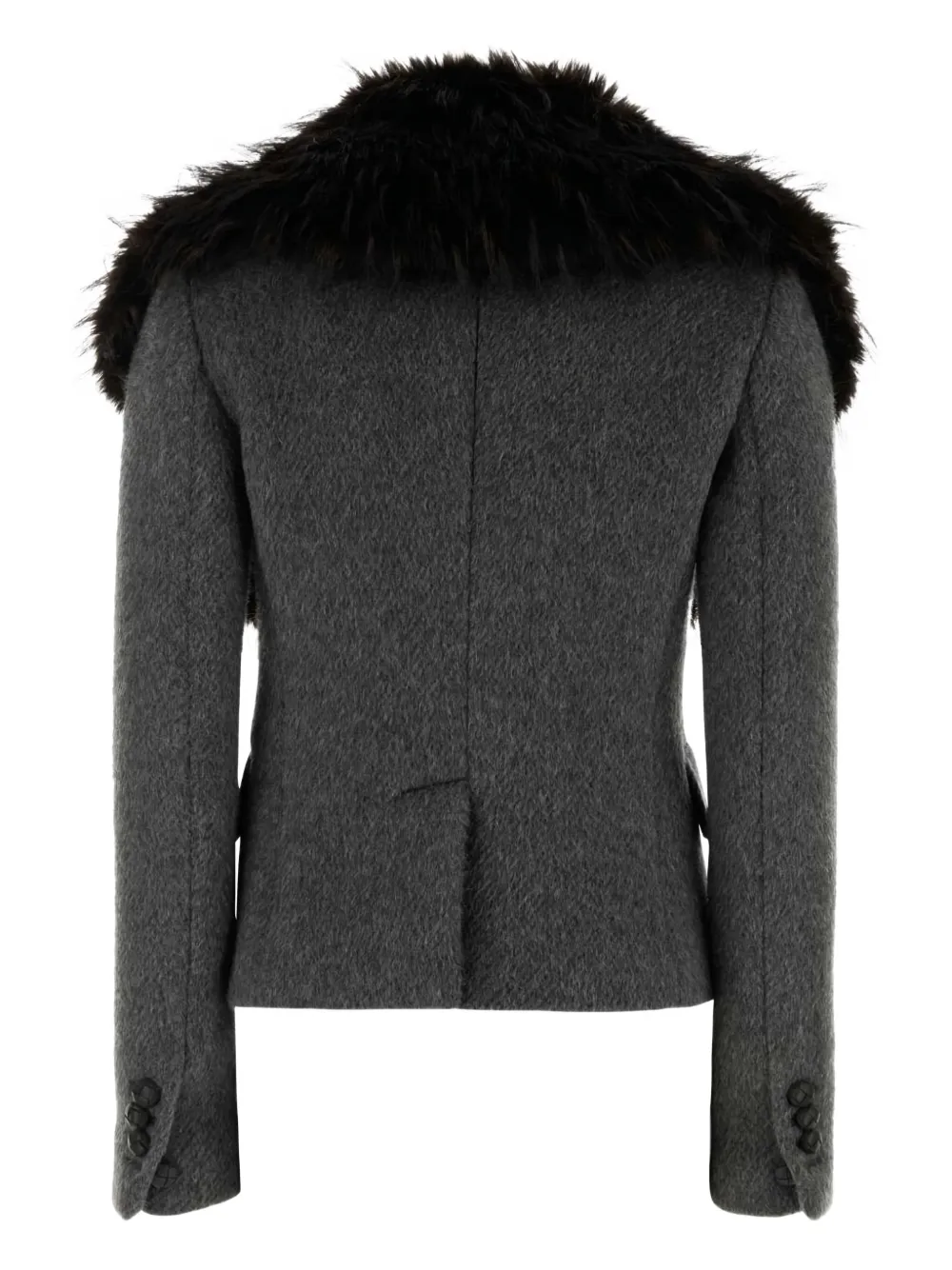 Dsquared2 Dsquared Grey Mohair And Wool Uptown Twiggy Blazer In Gray