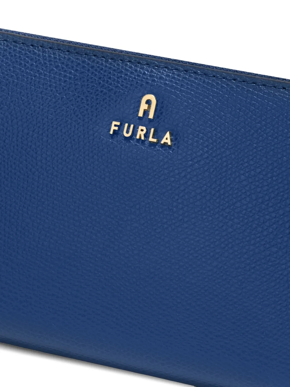 Furla XL Camelia portemonnee met rits en logo Blauw