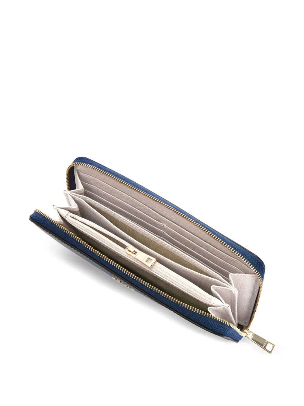 Furla XL Camelia portemonnee met rits en logo Blauw