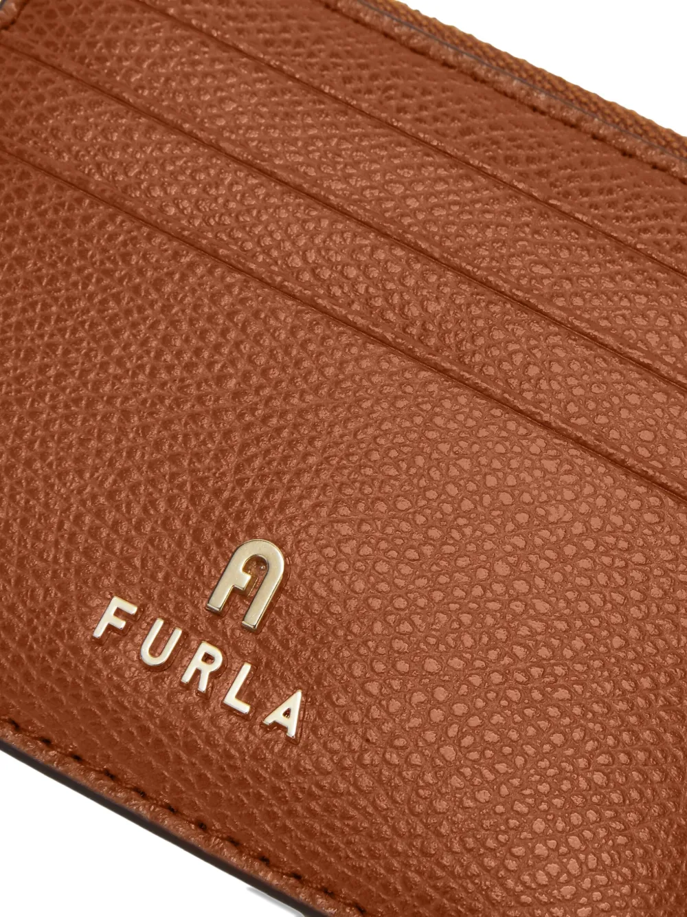 Furla Camelia kleine portemonnee met logodetail Bruin