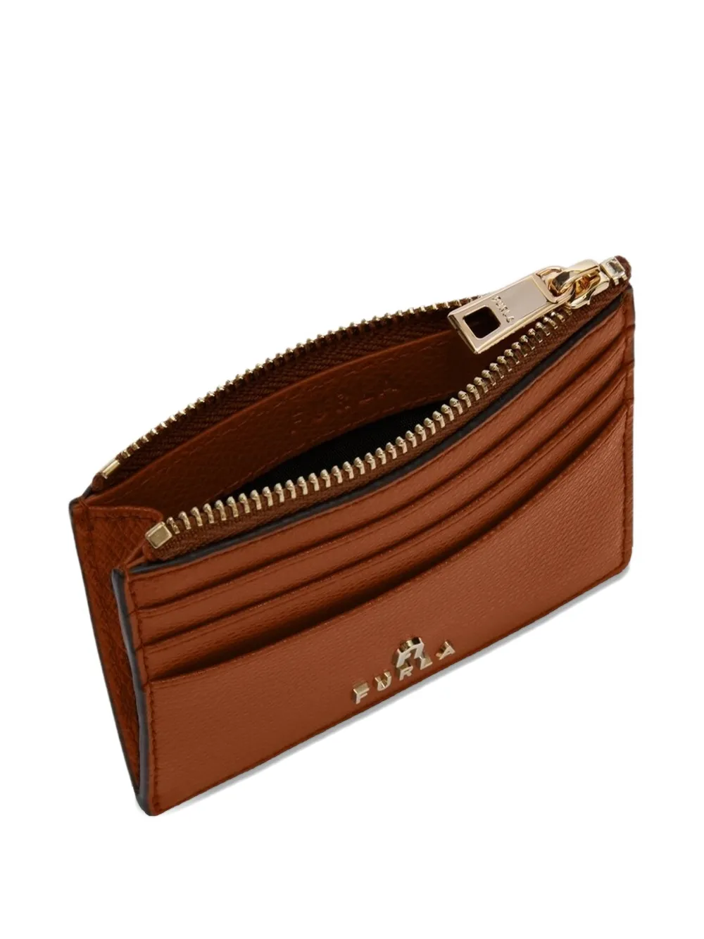 Furla Camelia kleine portemonnee met logodetail Bruin