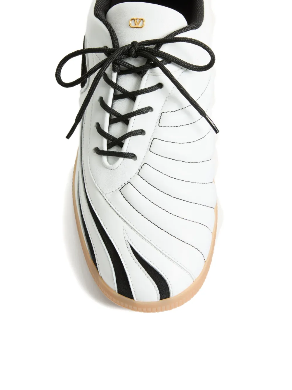 Valentino Garavani Kicky leren sneakers met panterpatch Wit
