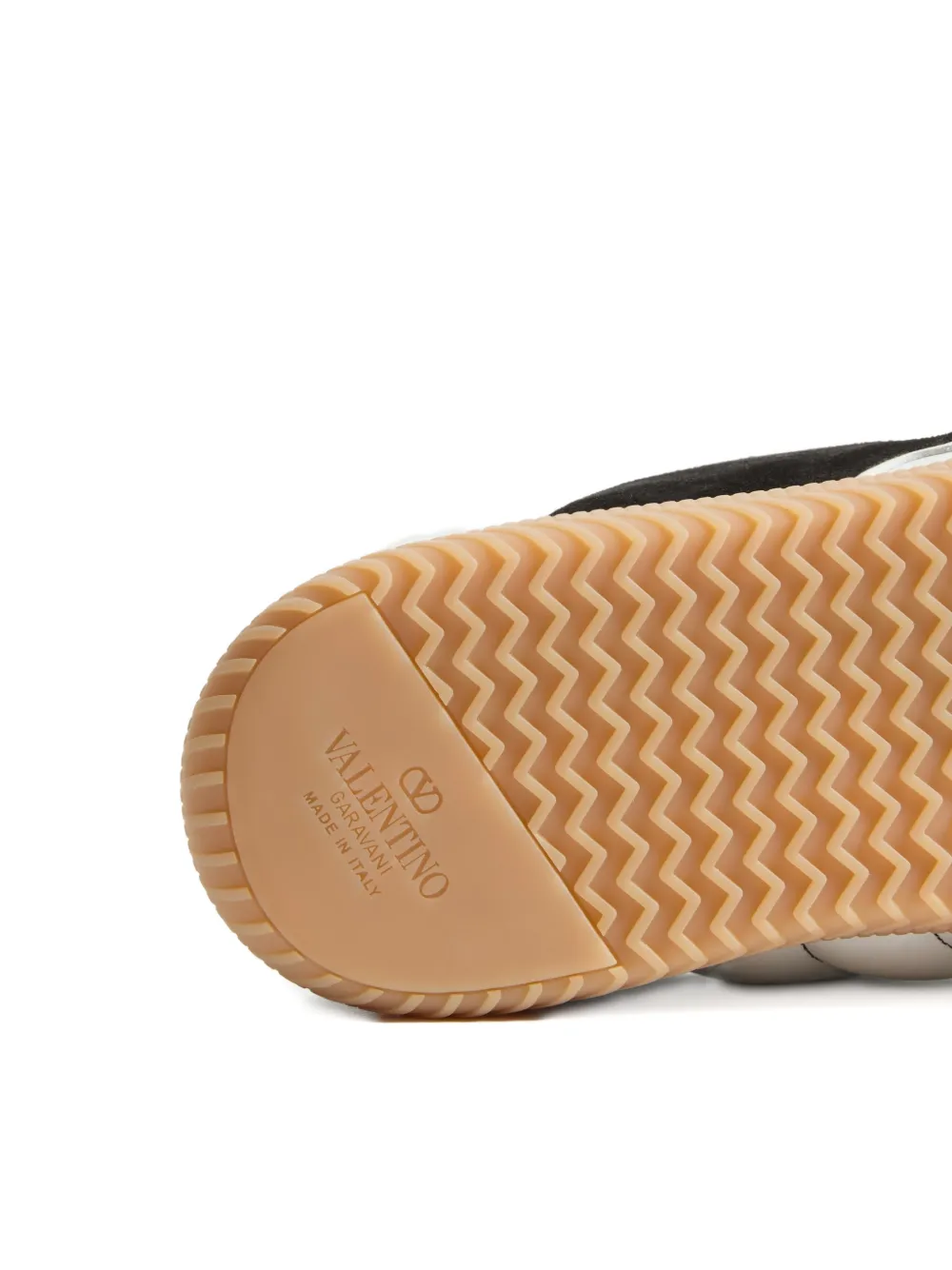 Valentino Garavani Kicky leren sneakers met panterpatch Wit