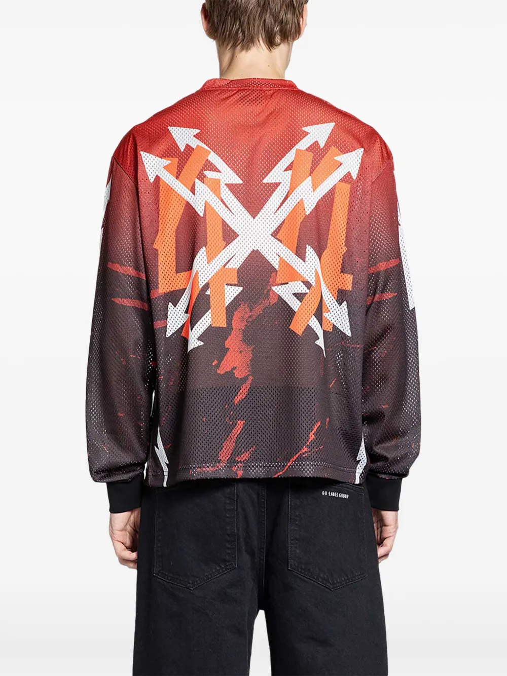 44 LABEL GROUP Voltage T-shirt met lange mouwen Rood