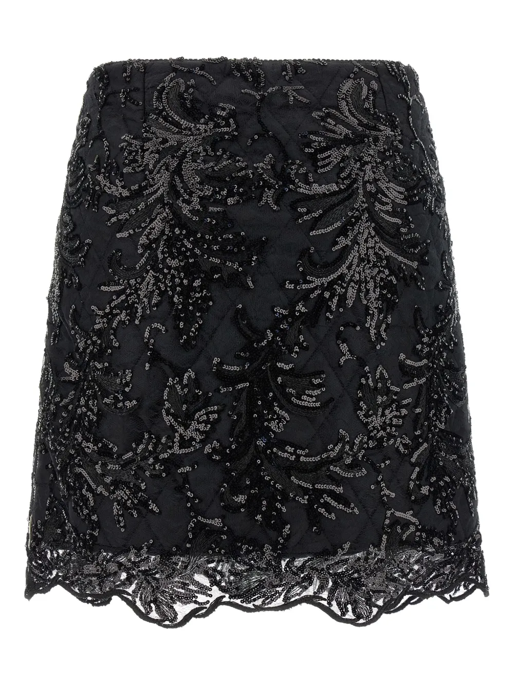 LE TWINS Moni sequin-embellishment mini skirt - Zwart