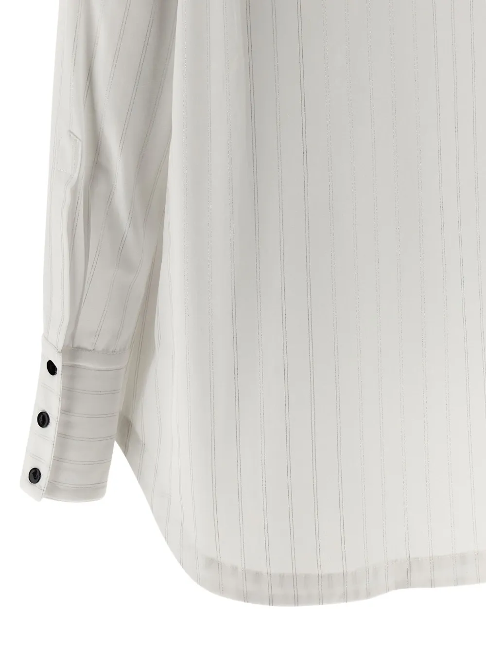 Le Twins Daniel Striped Lace-collar Shirt In White