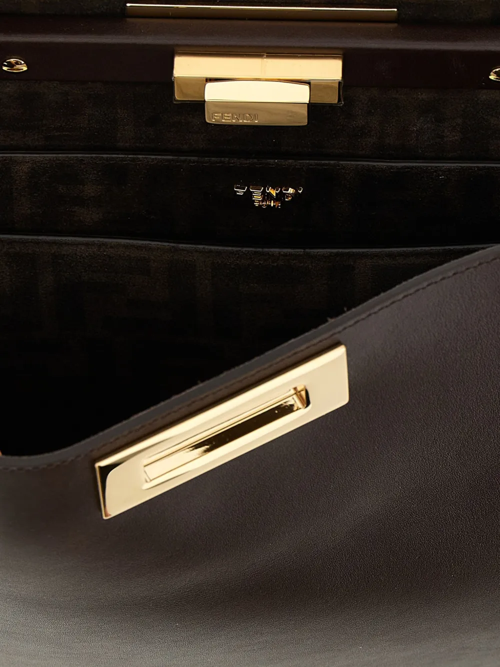 FENDI Peekaboo medium schoudertas Bruin