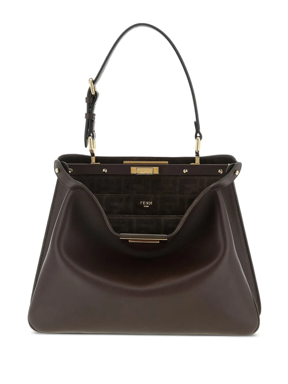 FENDI medium Peekaboo shoulder bag - Marrone