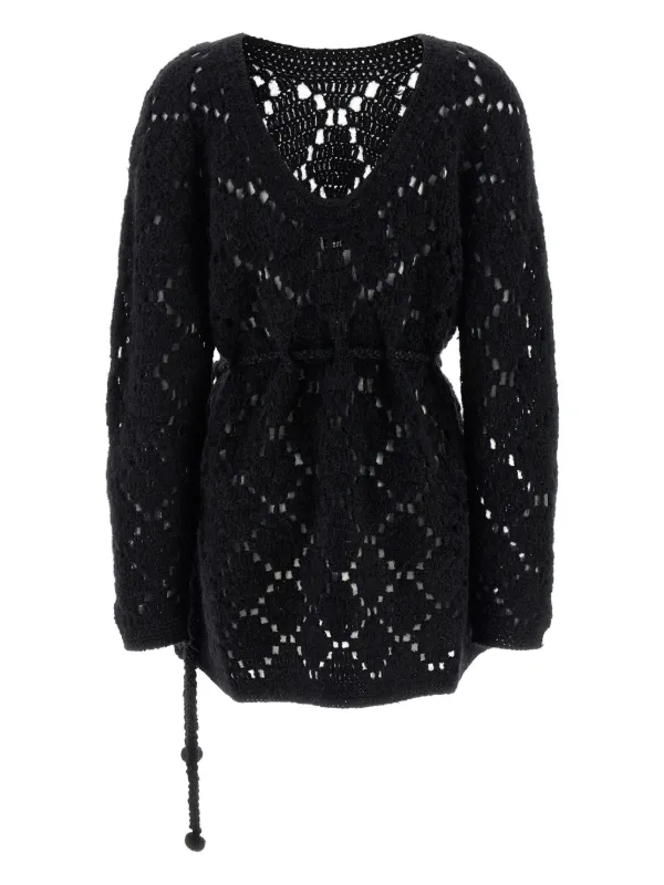 Isabel Marant Merida Boat-neck Mini Dress in Black
