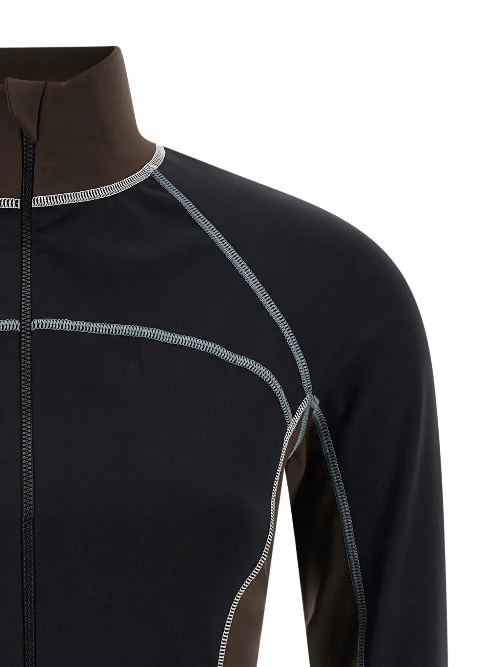 FENDI Top met logoprint en hoge hals Zwart