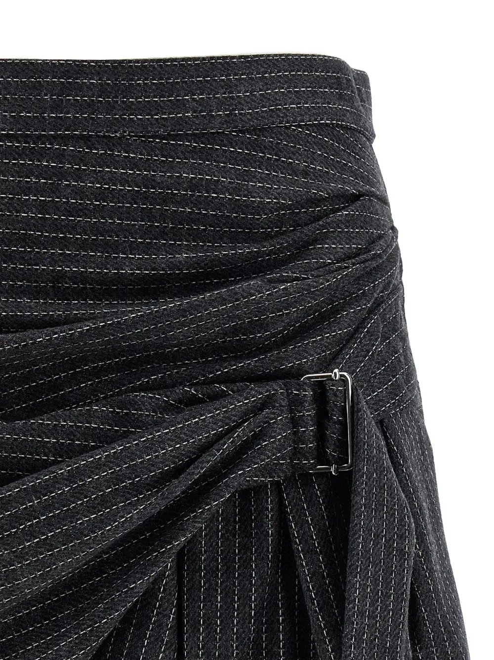 Isabel Marant Asymmetric Wrap Skirt Belted Detail In Blue