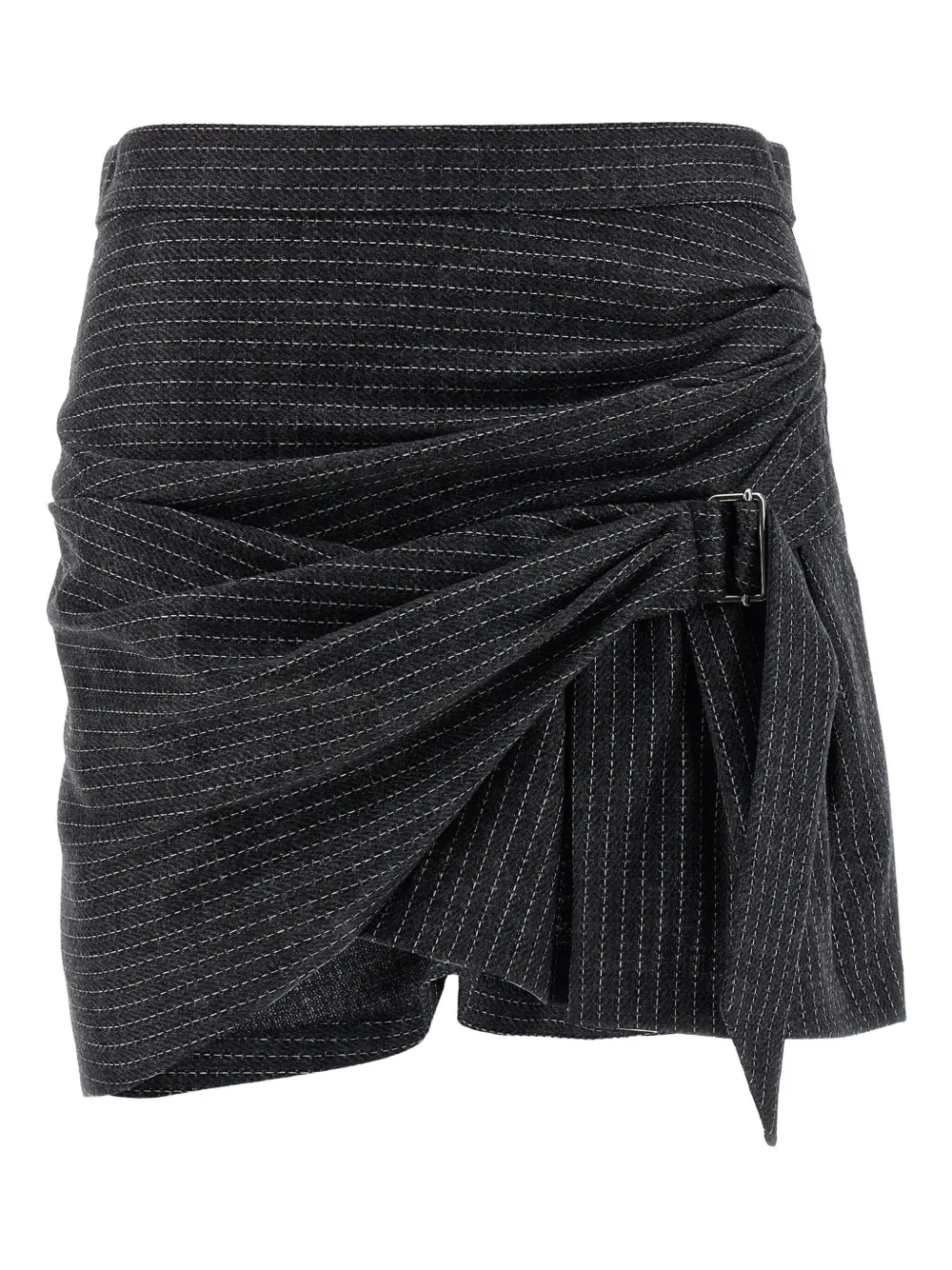 Isabel Marant Asymmetric Wrap Skirt Belted Detail In Blue