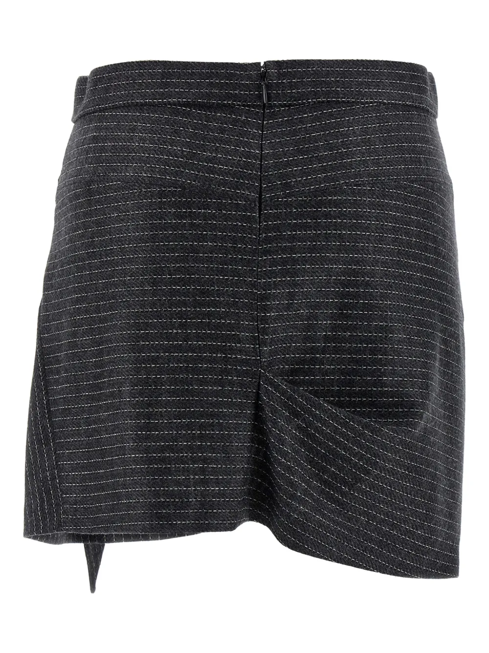 ISABEL MARANT Rosaria striped-pattern mini skirt - Grijs