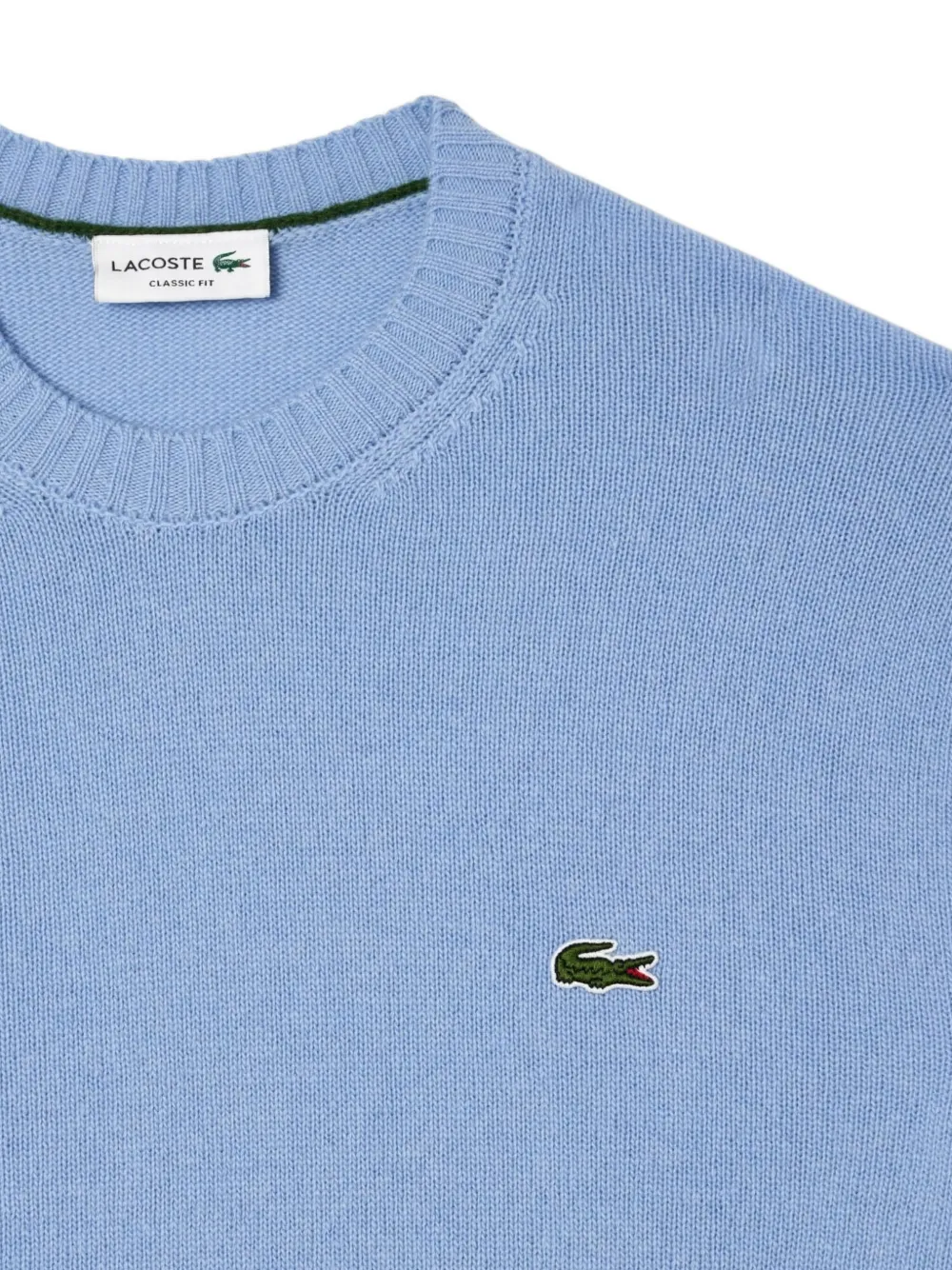 Lacoste Wollen trui met ronde hals Blauw