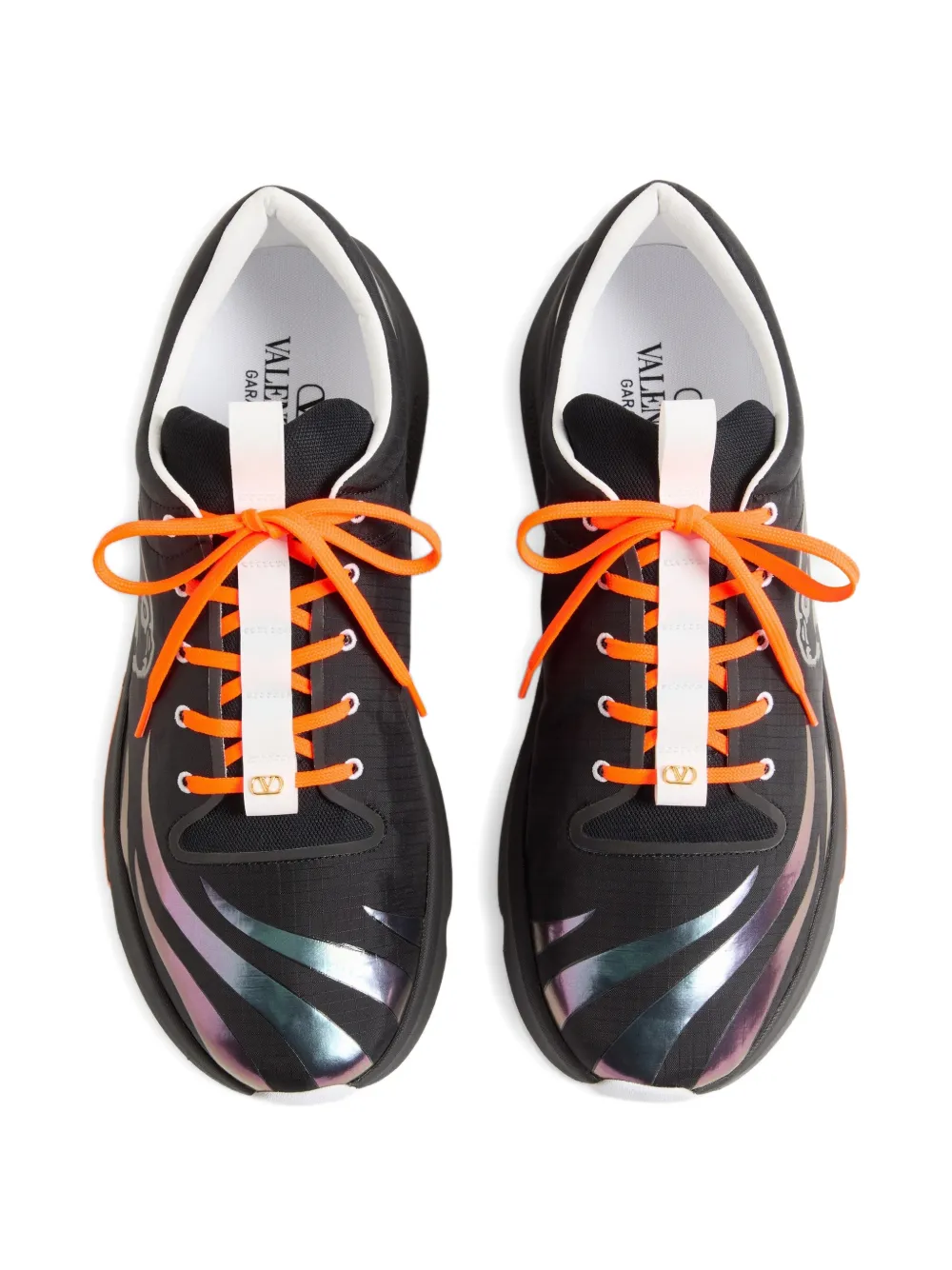 Valentino Garavani animal-patch low-top sneakers Zwart