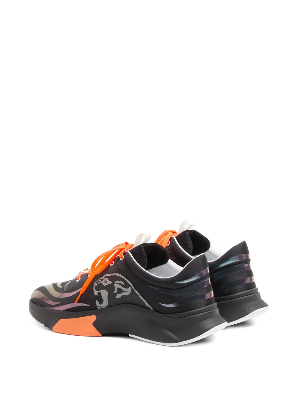 Valentino Garavani animal-patch low-top sneakers Zwart