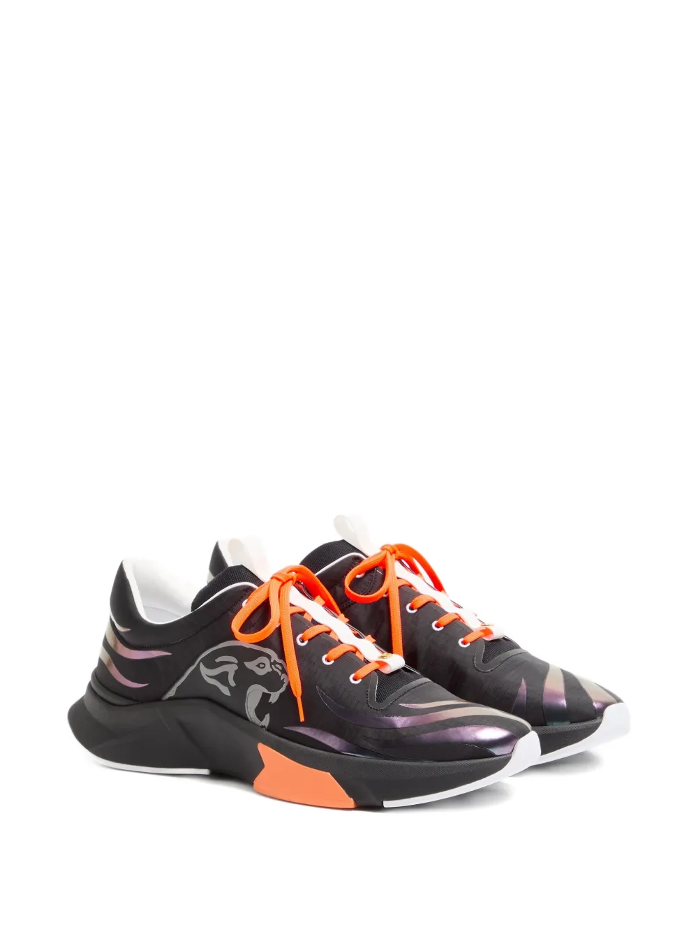 Valentino Garavani animal-patch low-top sneakers Zwart