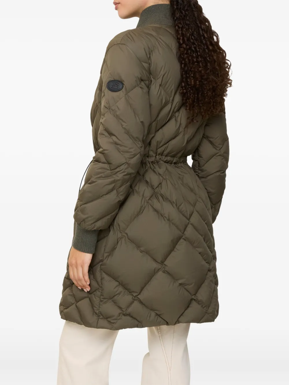 Danesbury check-stitch puffer coat
