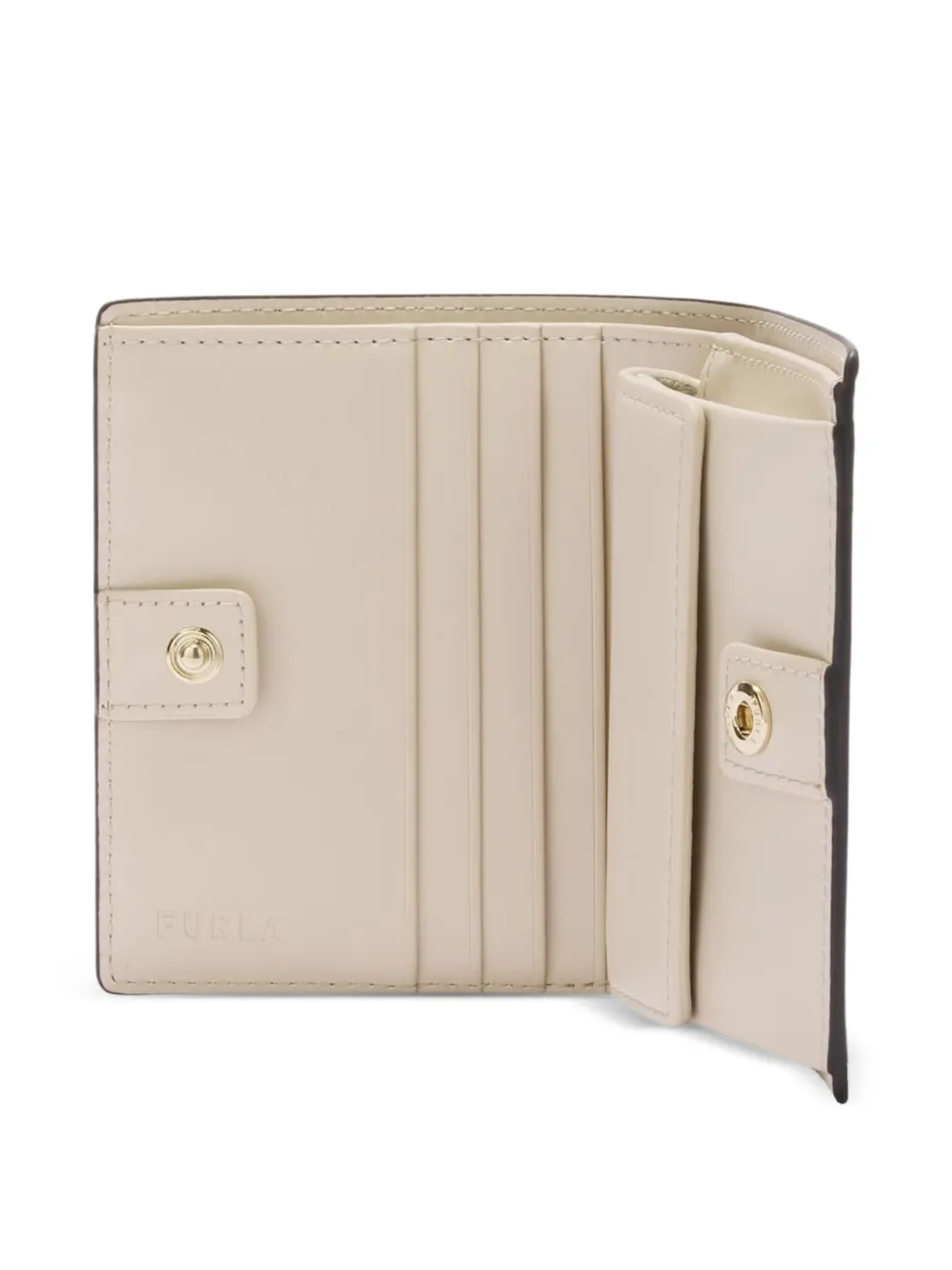 Furla Kleine Camelia leren portemonnee met beer Blauw