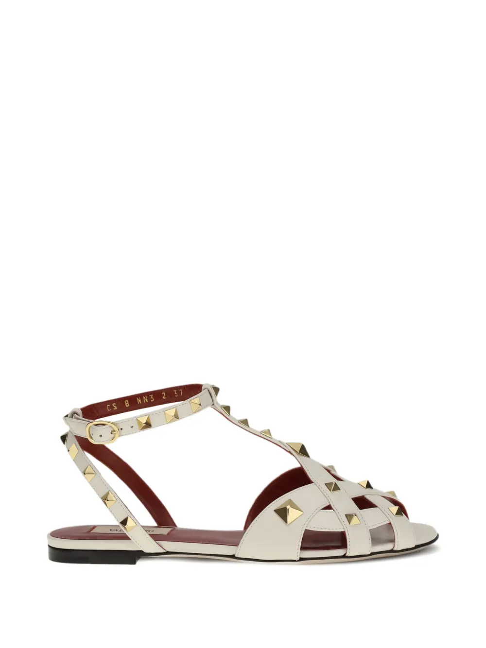 Valentino Garavani Studdy leren sandalen Beige