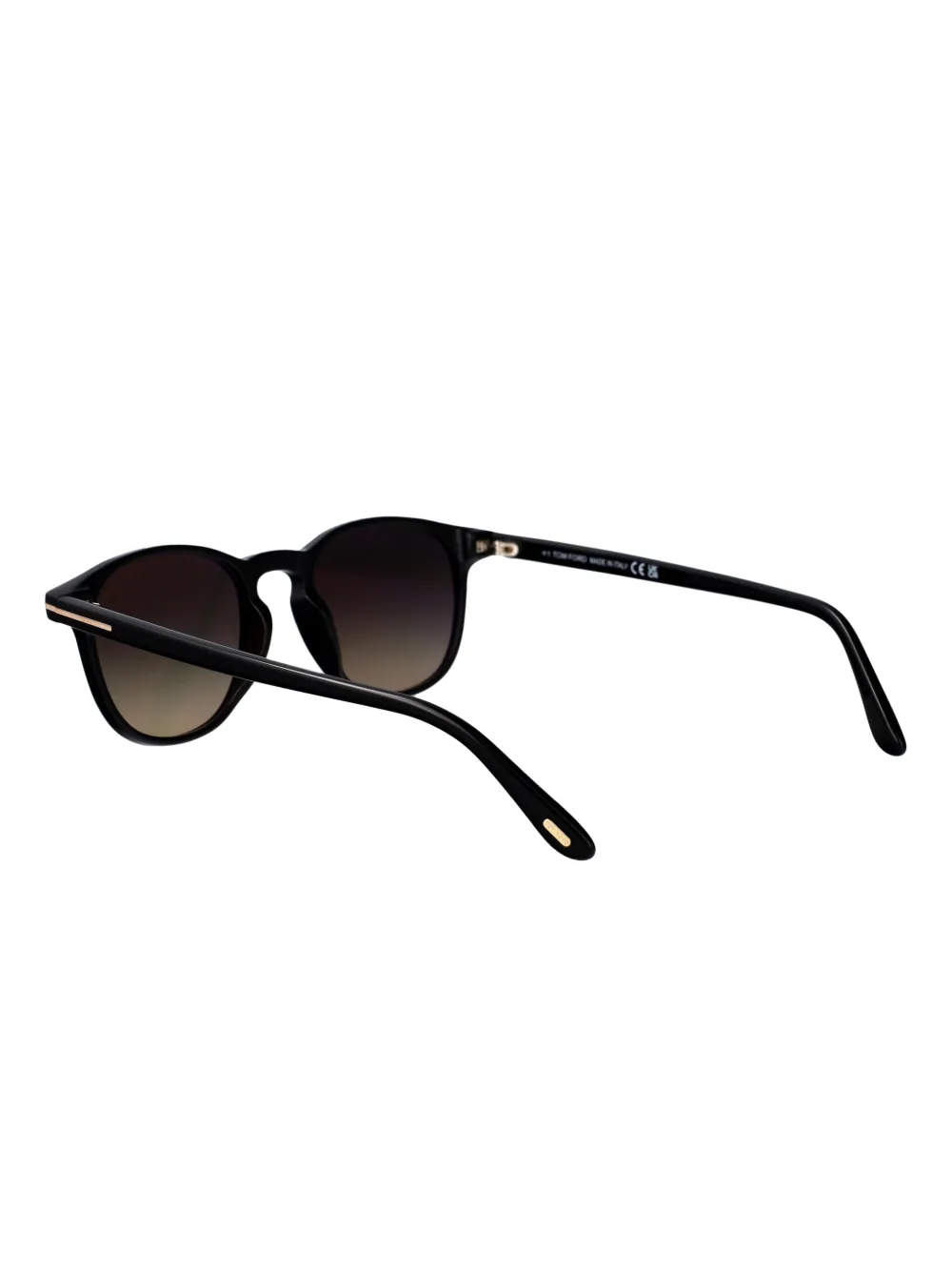 TOM FORD Eyewear Holt zonnebril met rond montuur Zwart